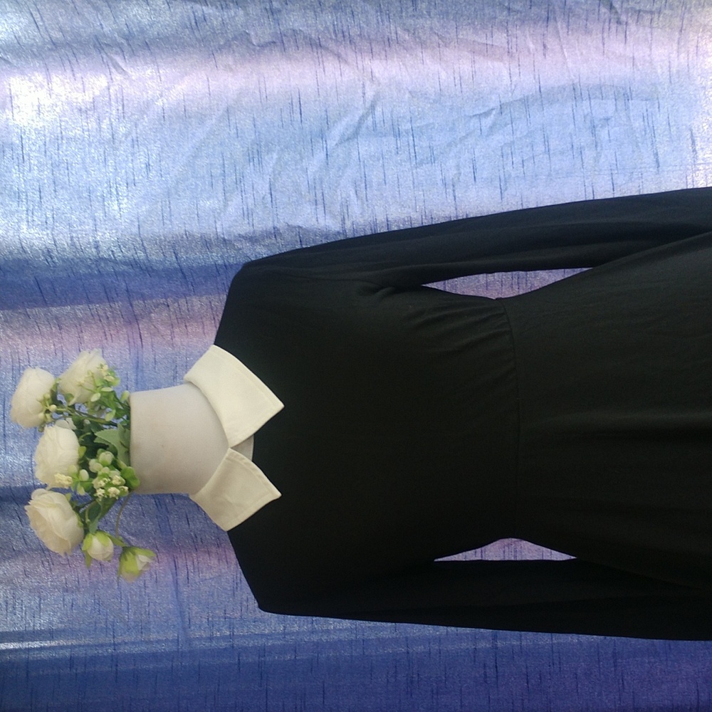 Black jersey Wednesday dress new!